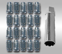 Spline Lug Nuts (tuner) with key Spline Lug Nuts (tuner) with key